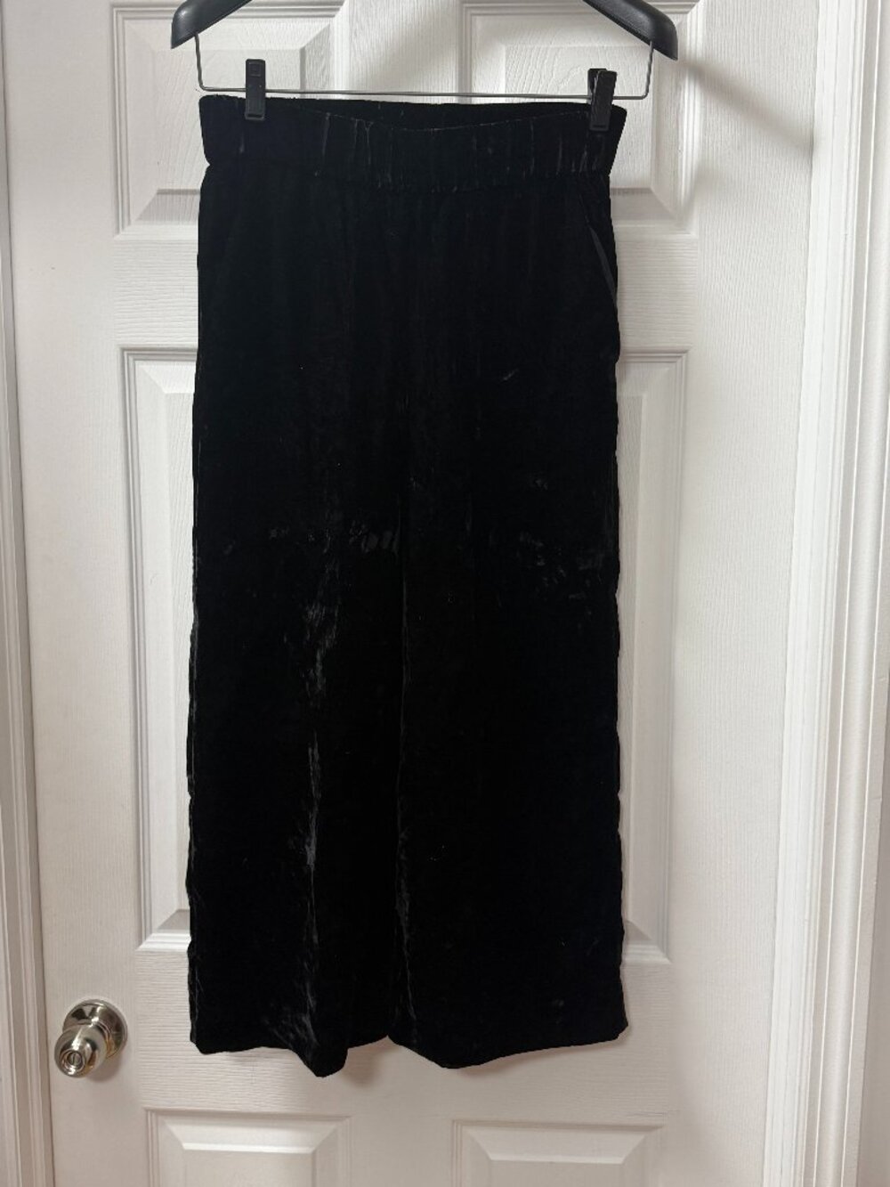 & Other Stories Black Velvet Wide-Leg Culottes - High Waist - Size 2 [READ]